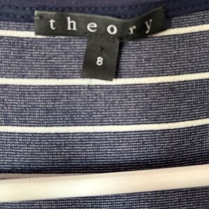 Theory Dress Striped Fitted with Zipper in the Front, Size 8 Summer Beach City